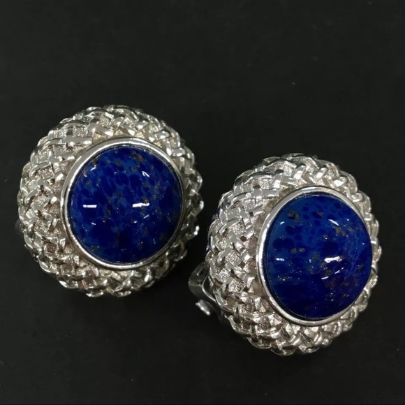Burberrys Blue Silver Tone Earrings - Picture 5 of 11